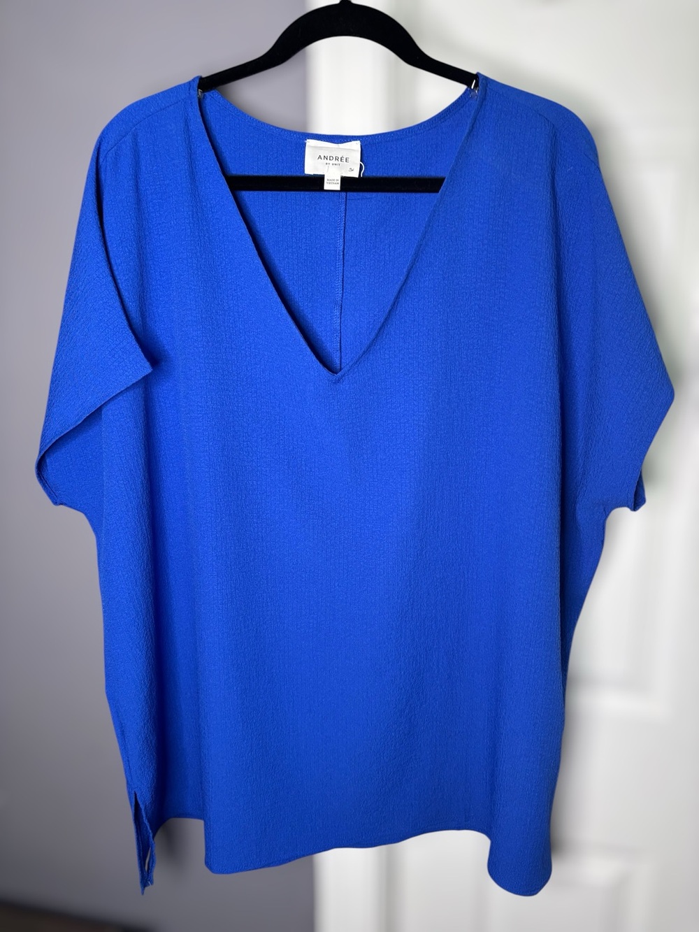 Andree by Unit Royal Blue V Neck Blouse 3X